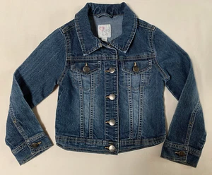 Children's Place Est. 1989 Girl's Blue Denim Snap Button Jacket ~ Size Small 5/6 - Picture 1 of 11