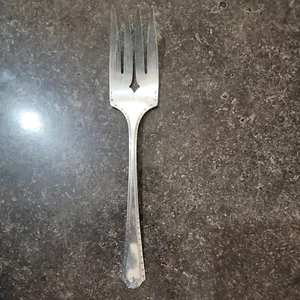 Algonquin Tudor Plate Oneida Community Silver Meat Fork 8" Baronet - Picture 1 of 5