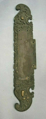 VINTAGE ANTIQUE ARCHITECTURAL SALVAGE CAST METAL DOOR PUSH PLATE Cover