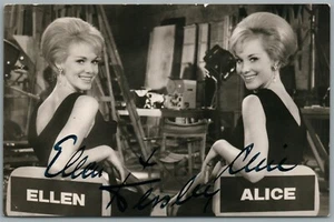 Signed TWIN ENTERNAINERS ALICE & ELLEN KESSLER ANTIQUE REAL PHOTO POSTCARD RPPC - Picture 1 of 2