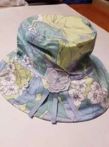 NWT girls L/XXXL 5 6 7 Gymboree PETIE FOUR floral fabric hat Easter VTG spring - Picture 1 of 3