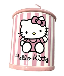 Hello Kitty Cookie Canister w/Topper 8" ❤️🎁by Sanrio Ceramic Pink HTF NWT - Picture 1 of 9