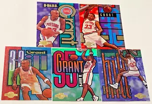 1994-95 Skybox NBA Hoops Baloncesto GRANT HILL Juego Completo de 5 Tarjetas Inserto GH1-5 - Imagen 1 de 3