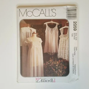 McCall's 2059 Sewing Pattern Misses Lingerie Ex Small 4 6 Nightgown Robe - Picture 1 of 8