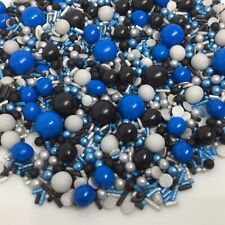 Fathers Day Cupcake Sprinkles Mix Blue Black Silver Cake Decorations Dad Toppers