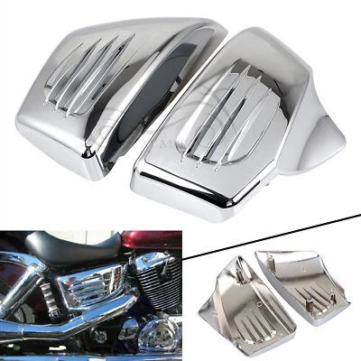 Cubiertas laterales de batería cromadas ABS para Honda Shadow ACE 1100 VT1100C2 VT1100T Tour Foto 1 de 4