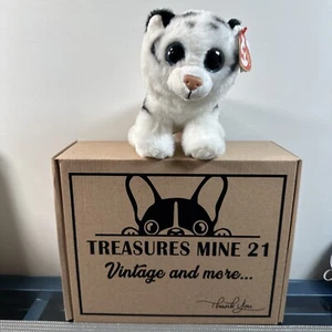 TY Beanie Boos Plush Tundra The White Tiger Stuffed Animal Collectible 6"(R144) - Picture 1 of 10
