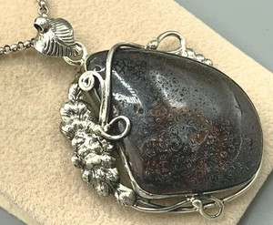 Colgante Boulder Ópalo-Boulder Plata 925 ÚNICO - Hecho a mano - Imagen 1 de 7