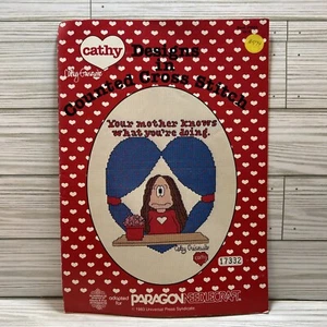 Counted Cross Stitch Pattern Book Cathy Guisewite Comics 1983 Paragon 10 Designs - Picture 1 of 6