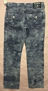 Y2K True Religion Tie Dye Grey Jeans, Deadstock, Size 34x34 - Picture 1 of 3