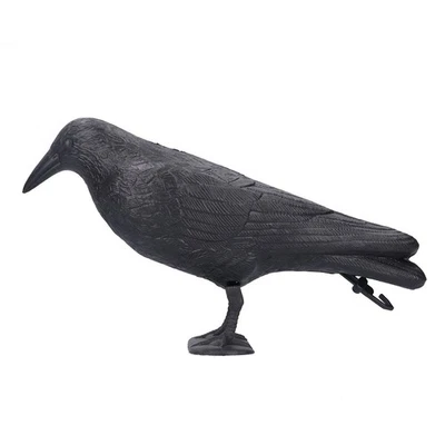Simulation Plastic Crow Statue Hunting Bait Decoys Tool for Outdoor Garden - image 1 of 4