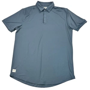 Mantra Polo Shirt Mens M Performance Stretch Golf Teal Blue-Green Hidden Buttons - Picture 1 of 16