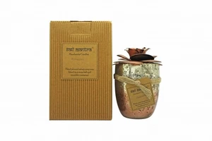 BALI MANTRA CAMELLIA GLASS COPPER CANDLE. NEW. FREE SHIPPING - Picture 1 of 2