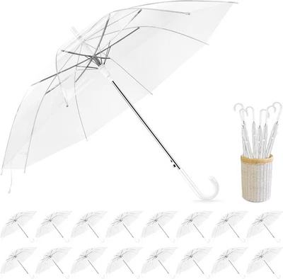 Paraguas de boda transparentes a granel, protección transparente contra la lluvia, marco duradero, #R039 Foto 1 de 4