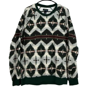 Polo Ralph Lauren Pullover Herren Large Grün Azteken Geometrisch Pulli Rundhals - Bild 1 von 14