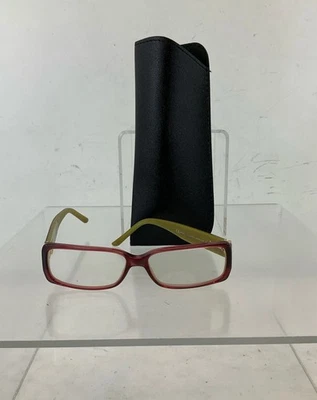 Christian Dior Eyeglasses Frame Burgundy Red Gold Logo Women Italy Y2K 90 Luxury - Image 1 of 4