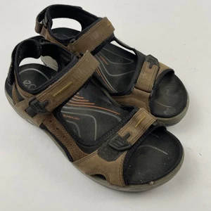 ECCO Yucatan Sandals Men’s 10 Offroad Receptor Leather Adjustable Strap Sport - Picture 1 of 10