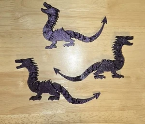 3D Printed Articulated Small Dragon - Set of 3 - Picture 1 of 5