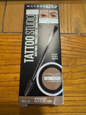 Maybelline Tattoo Studio Brow Pomade 372 Blonde .106oz - New - Image 1 of 4