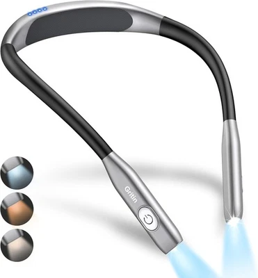 Gritin Collo Lampada Luce da Lettura Ricaricabile, LED Luce per Lettura Libri, 3 - Immagine 1 di 4