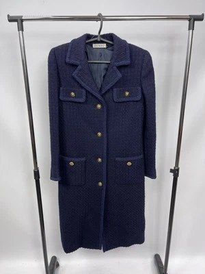 Abrigo Mujer Escada Vintage Lujo Y2K Manga Larga Talla M Azul Foto 1 de 4