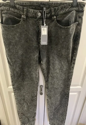 Pantalones de mezclilla Eileen Fisher nuevos con etiquetas $248 talla 14 bronce ajustados elásticos terciopelo lavado mineral Foto 1 de 4