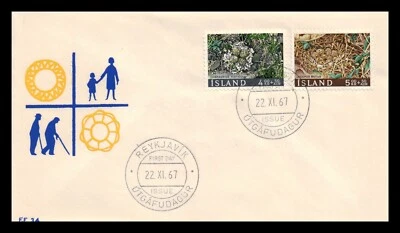 Iceland 1967 FDC, Birds Nests. Lot # 5. - Image 1 of 2