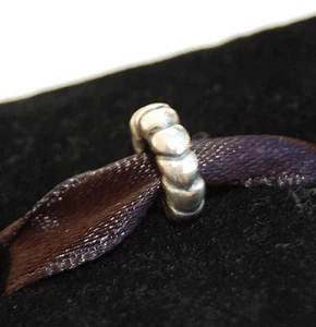 Genuine Pandora Silver Spacer - Row of Hearts - 790204 - retired - Picture 1 of 3