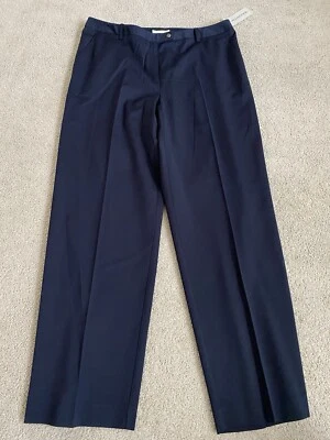 NWT Evan Picone Women’s 18 Navy Blue Straight Leg Country F Dress Pants $59 - Image 1 of 4