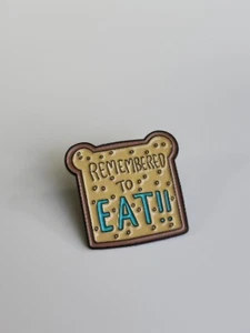 Remember To Eat Bread Lapel Pin - Picture 1 of 4