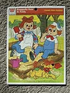 Vtg RAGGEDY ANN & ANDY Whitman Frame Tray Puzzle 1980 4515A-32 - Picture 1 of 4