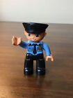 Lego Duplo Police Officer Blue Uniform Hat Tie Mini Figure Replacement Part