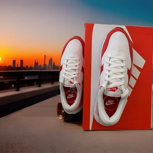 Nike Schuhe Herren Größe 9,5 Air Max System Athletisch DM9537 104 Weiß Rot Turnschuhe - Bild 1 von 9