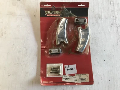 B5B Show Chrome Solid Square Cast Chrome 4 Inch Handlebar Risers 55-316 - Image 1 of 4