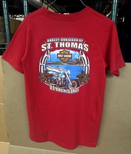 Vintage Harley Davidson St. Thomas Virgin Islands T-Shirt 2004 Men's Medium - Picture 1 of 10