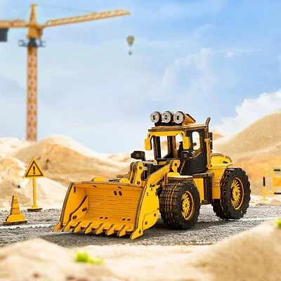 ROKR ROBOTIME Fahrzeugmodell 3D HolzPuzzle Bulldozer Modellbausatz Kinder Geschenk
