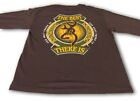 Youth Browning Green & Gold Label Tee Buckmark Long Sleeve T-Shirt Brown Size M