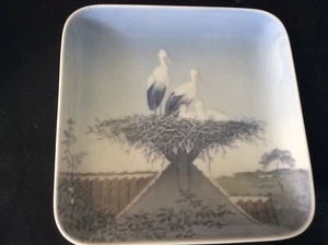 B&G BING & GRONDAHL KJOBENHAVN DÄNEMARK PORZELLAN Fliesenuntersetzer Graureiher - Bild 1 von 2
