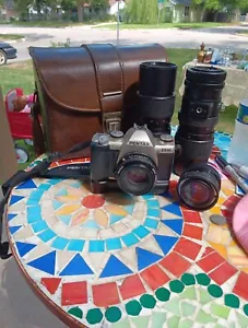 Camera Pentax ME Super 35mm Film Camera /2nd Lens Very Nice As Is for Parts VTG. - Picture 1 of 17