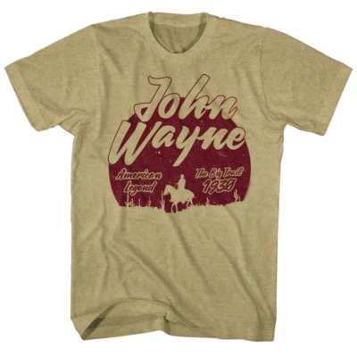 Camiseta John Wayne The Duke Tallas SM - 2XL American Trails Caqui Brezo Algodón Foto 1 de 3