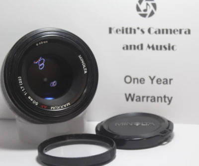 1yrWarranty minty Minolta Maxxum AF 50mm f1.7 Lens Sony A Mount Alpha autofocus - Image 1 of 4