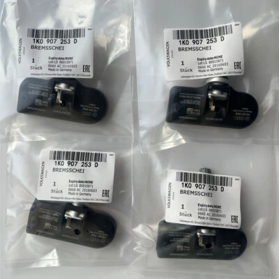 4X Genuine TPMS OEM Tire Pressure Sensor for AUDI VOLKSWAGEN 1K0907253D  - Image 1 of 4
