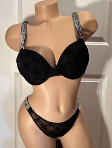 VS New Design sehr sexy Push Up Strass BH & Panty Set 38c/M/L Neu - Bild 1 von 6