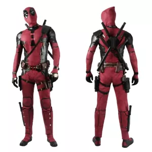 Deadpool 3 Wade Wilson Cosplay Costume Jumpsuit Mask Outfit Full Set 1:1 Replica - Picture 1 of 31