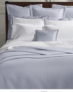 Ralph Lauren Argyle Quilted Sateen F/Queen Coverlet ( Blue/ Hyacinth).New - Picture 1 of 5