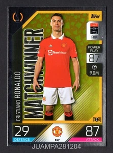 CRISTIANO RONALDO #117 MANCHESTER UNITED 2022/23 CROMO  MATCH ATTAX 22/23 TOPPS - Picture 1 of 2