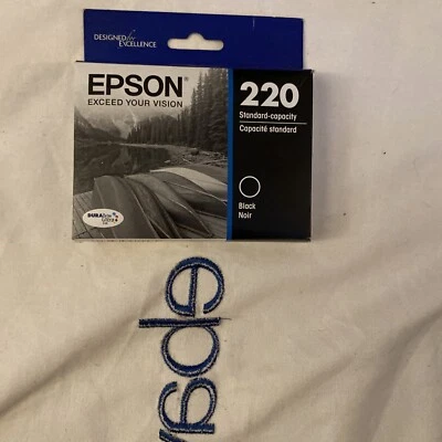 Genuine Epson 220 Black Ink XP320 XP424 XP420 WF2650 WF2760 Retail Box - Image 1 of 2