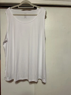 NOVO! Camiseta regata feminina JOCKEY 1X gola redonda poliéster branca - Imagem 1 de 4