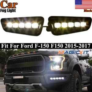 Raptor Style LED Front Fog Light Turn Signal DRL Fits Ford F150 F-150 2015-2017 - Picture 1 of 21