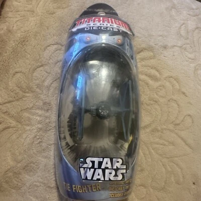 Star Wars MicroMachine TIE FIGHTER IMPERIAL STARFIGHTER Hasbro Titanium Series - Image 1 of 4